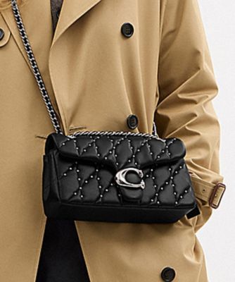 ＜COACH＞タビー　ショルダー　バッグ　２６・ピロー　キルティング　アンド　クリスタル　リベット